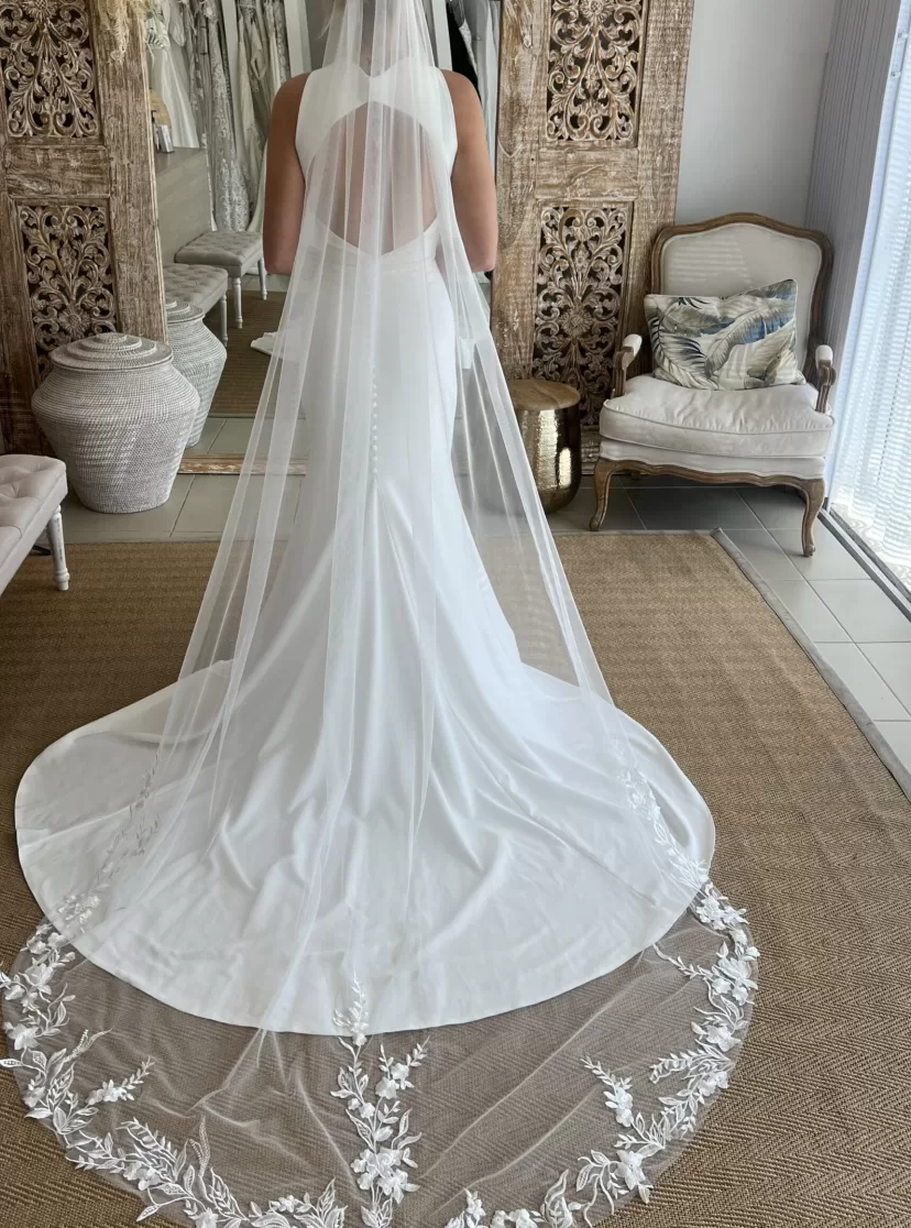 Spring Lace Edge Veil // Cathedral Length - Kate Gubanyi hand-made wedding dresses